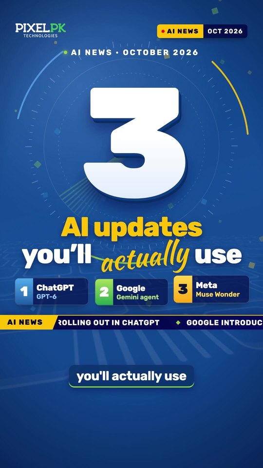 Cover of the reel “3 AI updates you’ll actually use”